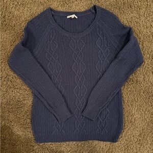 GAP Navy Blue Cable Knit Crewneck Sweater Classic